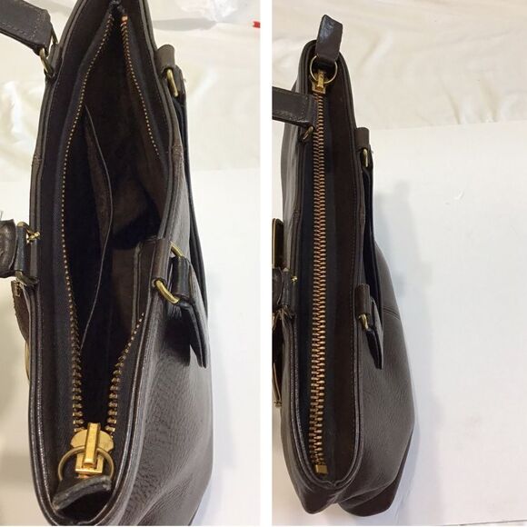 Vintage Coach Brown Leather Watermelon Tote Bag By Bonnie Cashin Pre-Creed - Picture 6 of 16